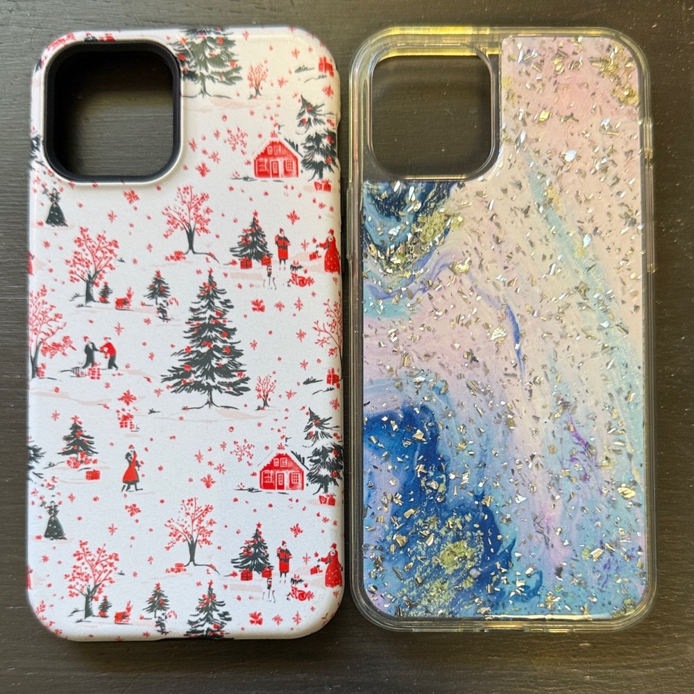 Festive Red and Artistic Blue Phone Cases